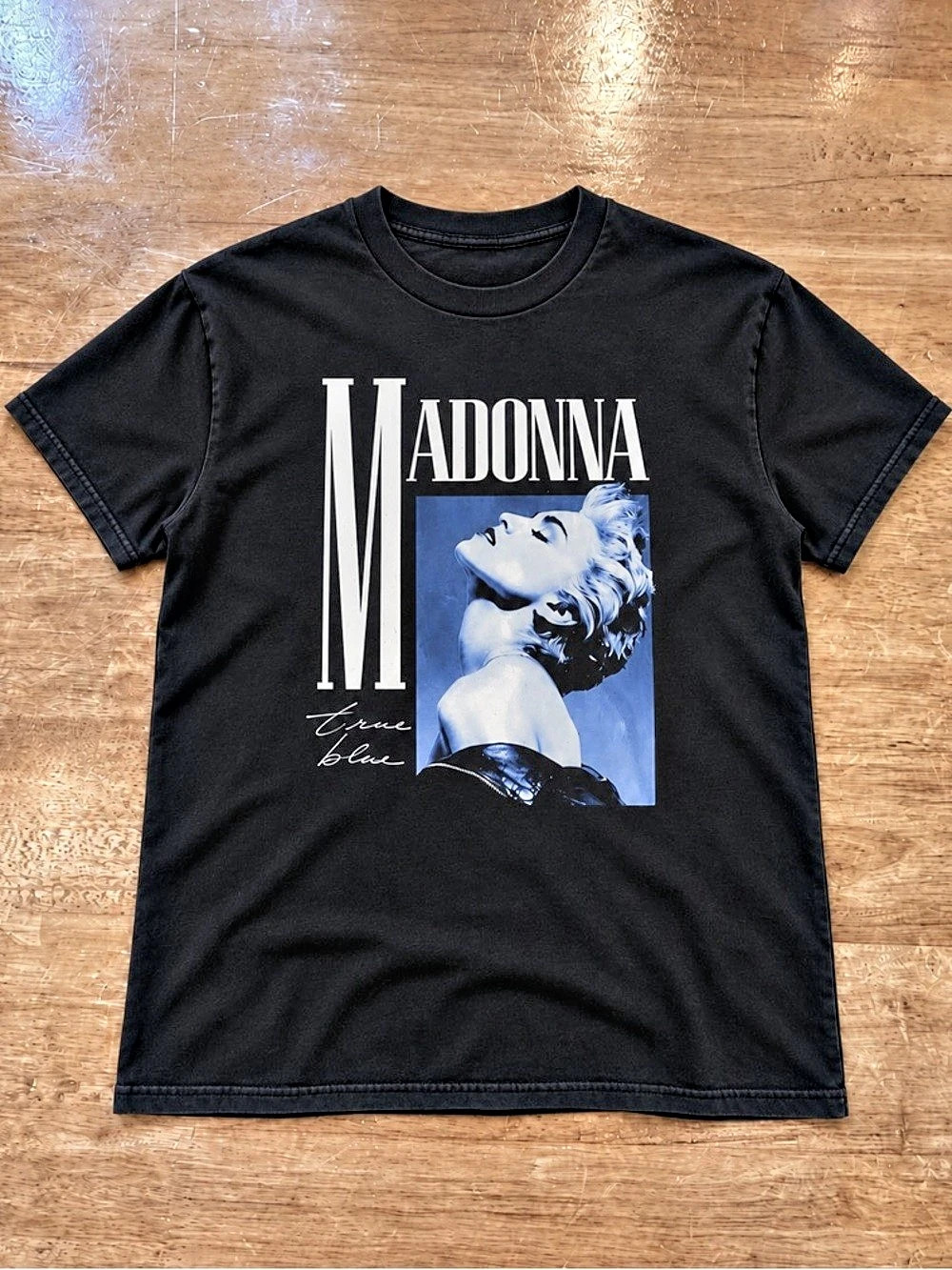 Madonna True Blue Graphic Tee in Black